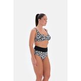 Eros 3240BK Balenli Bikini Tk - Siyah Beyaz - Beyaz - Siyah - 46