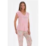 Eros 33510 Pamuklu Kısa Kollu V Yaka Kadın Pijama Takımı