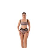 Eros 4352BK Bralet Bikini Takımı, Leopar Desen, Kahverengi, 40 Beden, Kadın