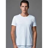 Eros Erkek T-Shirt, O Yaka,%100 Pamuk, Beyaz, 2XL, İkili Paket