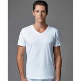 Eros Erkek V Yaka T-Shirt Atlet,%100 Pamuk, Beyaz, 2XL, İkili Paket