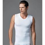 Eros Ers006 Compact Erkek V Yaka Atlet Kolsuz Erkek T-Shirt (Ikili Paket) - Beyaz - 2XL