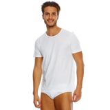 Eros Ers032 O Yaka T-Shirt 2'Li Erkek Spor Atlet Ve İç Giyim, Beyaz (Beyaz 001), L (Üretici Ölçüsü: L)