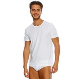 Eros Ers032 O Yaka T-Shirt 2'Li Erkek Spor Atlet Ve İç Giyim, Beyaz (Beyaz 001), M (Üretici Ölçüsü: M)