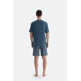 Eros ESE34114 O YAKA ŞORT TK. INDIGO L Pijama Takımı ESK025Y0061