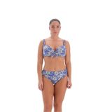 Eros Kadın Bikini Takımı, Balenli Kaplı, Ekru-Lacivert, 48 Beden