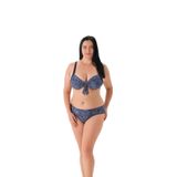 Eros Kadın Bikini Takımı, Balenlı, Lacivert, 48 Beden