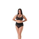 Eros Kadın Bikini Takımı, Balenli Toparlayıcı, Siyah, 56 Beden