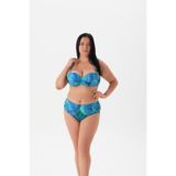Eros Kadın Bikini Takımı, Kapılı Balenlı, Mavi-Yeşil, 40 Beden