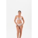 Eros Kadın Bikini Takımı, Kapılı Üst, Desenli, Ekru, 42 Beden