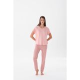 Eros Kadın ESK34608 V YAKA KK. PİJAMA TK. Pembe 40