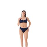 Eros Kadın Fermuarlı Bikini Takımı, Lacivert, 36 Beden
