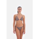 EROS Kaplı Çıkarılabilir askılı Leopar baskılı Balensiz 24SW85135EST Kadın Bikini Takımı, Kahverengi, 40