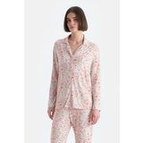 EROS Kısa kol Desenli Bisiklet yaka Gömlek & Pantolon ESK0224Y0042 Pijama Takımı Kadın