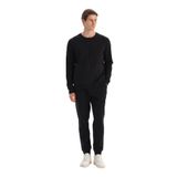 Eros Patlet Detaylı Nervürlü Düz Paça Pantolon, L, 25WM16370ME, Siyah, Erkek