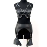 Erotik Deri Jartiyer Harness Takım, Kadın Fantezi İç Giyim - Brf1220