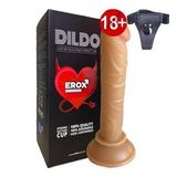 Erox Dildo Blues Anal ve Vajinal Yumuşak Doku Kemerli Realistik Penis 14 cm