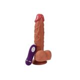 Erox Dildo Series Hans Dual Layered Silikon Gerçek Ten Hissi Realistik 21 Cm Titreşimli Penis