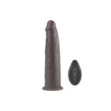 Erox Lovetoy 9'' Dual Layered Silicone Rotator Hareketli Uzaktan Kumandalı Dildo-Black