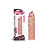 Erox Ms Et Dokusunda Lovetoy X-Tender Pleasure Damarlı Uzatmalı Penis Kılıfı 5Cm