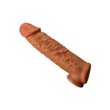 Erox Testis Tutacaklı Uzatmalı Gerçekçi Penis Dokusunda Ultra Yumuşak Realistik Penis Kılıfı