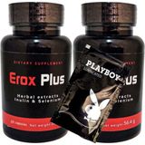 Eroxplus Erkeklere 2ADET 30LU Özel Perfor.mans Destekleme BRK:012 + Hediy.e Playboy Kayan Jel - Paket