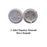 ERPLASSAN Baca Kapağı Ayarlı Papatya Desenli AÇ-KAPA Dönerli Açılır Kapanır Havalandırmalı ŞIK Baca Kapağı Yüksek Kalite
