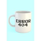 Error 404 Baskılı Kahve Kupası - Beyaz - 300 cc