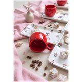 ers erbaşlar CHERRY 6'LI 12 PARÇA KAHVE FİNCAN VE SUNUM TABAĞI SETİ