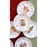 ers erbaşlar YILBAŞI MERRY CHRİSTMAS 6 PARÇA 16 CM LÜX TATLI TABAĞI SETİ