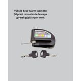 Ers110 Db Alarm Disk Kilidi Motosiklet Scooter Bisiklet Güvenlik Yeni Nesil