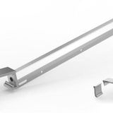 Ersa Balkon Çamaşır Kurutma Askısı Kare Küpeşte 60x25 Metalik Gümüş Renk