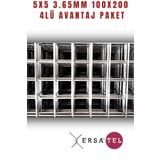 ERSA DEMİR ÇELİK Ersatel Hasır Tel 3,65 Mm X 5*5 Cm X 100x200 Cm -4'lü Avantaj Paket - Tarım, Bahçe, Inşaat, Kümes