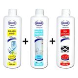 Ersağ 1000 ml Bahar Kokulu Banyo Wc Temizleyici + 1000 ml Bulaşık Sıvısı + 1000 ml Yağ Çözücü