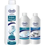 Ersağ Bulaşık Matik Jel 1000 ml + Bulaşık Parlatıcısı 500 ml + Bulaşık Makinesi Temizleyicisi 500 ml