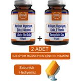 Ersağ Ersag (2ADET) Kalsiyum Magnezyum Çinko D Vitamini - Sabunluk Hediyemiz 2024-05 - Aromasız