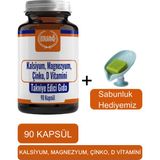 Ersağ Kalsiyum Magnezyum Çinko D Vitamini - Sabunluk Hediyemiz 2024-08 - Aromasız