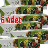 Ersal x 6 Paket Buzdolabı Poşeti Küçük Boy ( 30 Adet ) - Natürel - Beyaz