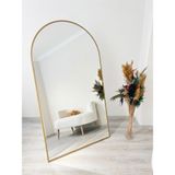 Ersan Dizayn 100x180 cm Altın Gold Çerçeveli Metal Ayaklı Boy Aynası