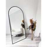 Ersan Dizayn Metal Çerçeve Oval Ayaklı Boy Aynası 80 x 180 cm Siyah Modern Tasarım