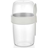 Ersat Home 1 Adet Diyet & Kahvaltı Için Çatal & Kaşıklı Kapaklı Yoğurt Müsli Salata Meyve Saklama Kabı - 800 ml - 1 ürün
