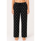 Erse PREMIUM Siyah Battal Beden Viskon Puantiyeli Pijama Altı – Ultra Rahat, Terletmeyen, 1XL-5XL Büyük Beden Kadın Ev Pantolonu 🖤✨