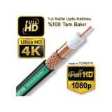 Erse Rg6/U6 Bakır Anten Kablosu %100 Bakır 10 Metre