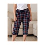 Erse Ultra Yumuşak Nefes Alan Büyük Beden KAPRİ Pijama Altı | Rahat Kesim Yüksek Bel Esnek Lastikli | 1XL-5XL Battal | Modern Ekose
