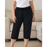 Erse Yumuşacık Premium Modal Dokulu Büyük Beden Kapri Pijama Altı – Nefes Alan, Esnek Lastikli, Rahat Kesim, Gün Boyu Konfor + 🎁 Hediye Çorap - 0-Siyah - 5XL