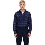 Ersefa Erkek Kışlık Regular Fit Flanel Dokuma Uzun Kollu Kareli Gömlek Ceket Gün Boyu Konfor Sağlar