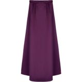 Ersefa Moda Fitted Düz Desen Şık Gece Maxi Boy Dokuma Saten Balon Maxi Etek - Mor - 34