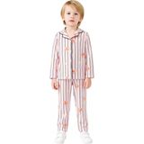 Ersefa Sevimli Ayıcık Baskılı Yumuşak Erkek Çocuk Pijama Takımı Kaliteli Şık Rahat Günlük - Pudra - 10 - 11 Yaş