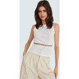 Ersefa Yazlık Kolsuz Fitted Bluz Scuba Krep Kumaştan Rahat Modern Stil Profesyonel Görünüm