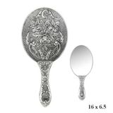 Erseyy 925 Ayar Gümüş Gül Desenli El Aynası